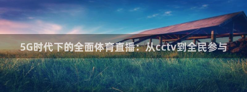919看球直播app：5G时代下的全面体育直播：从cctv到全民参与
